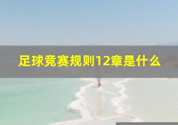 足球竞赛规则12章是什么