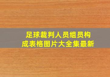 足球裁判人员组员构成表格图片大全集最新