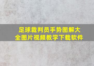 足球裁判员手势图解大全图片视频教学下载软件