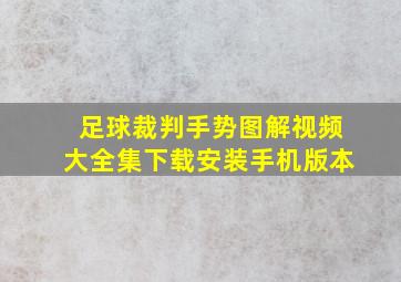 足球裁判手势图解视频大全集下载安装手机版本