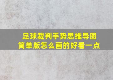 足球裁判手势思维导图简单版怎么画的好看一点