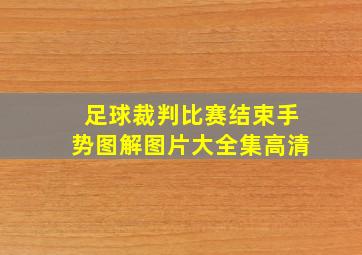 足球裁判比赛结束手势图解图片大全集高清