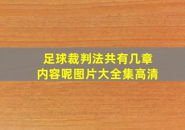 足球裁判法共有几章内容呢图片大全集高清