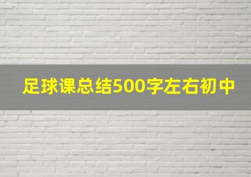 足球课总结500字左右初中