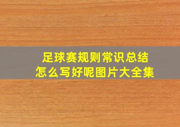 足球赛规则常识总结怎么写好呢图片大全集