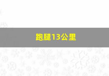 跑腿13公里