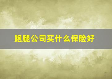 跑腿公司买什么保险好