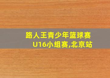 路人王青少年篮球赛U16小组赛,北京站