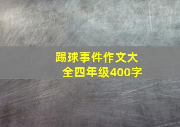 踢球事件作文大全四年级400字