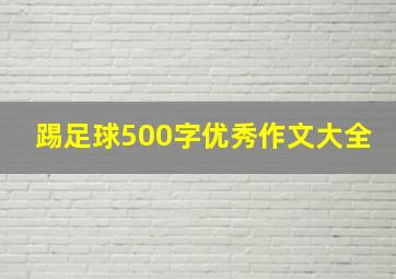 踢足球500字优秀作文大全