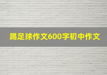 踢足球作文600字初中作文