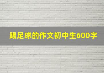 踢足球的作文初中生600字