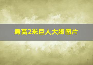 身高2米巨人大脚图片