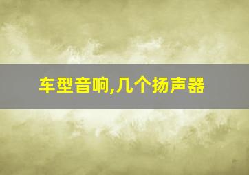 车型音响,几个扬声器