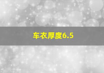 车衣厚度6.5