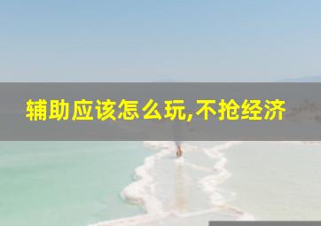 辅助应该怎么玩,不抢经济