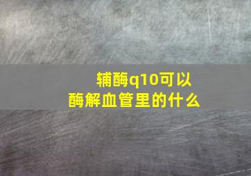 辅酶q10可以酶解血管里的什么