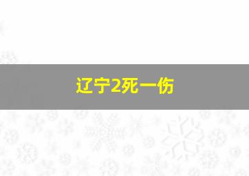 辽宁2死一伤