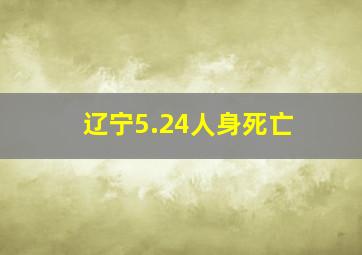 辽宁5.24人身死亡