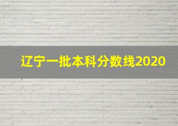 辽宁一批本科分数线2020