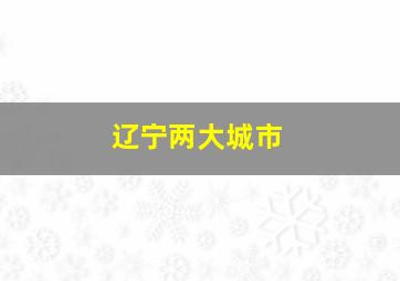 辽宁两大城市