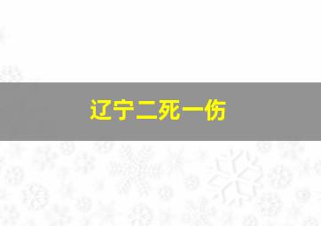 辽宁二死一伤