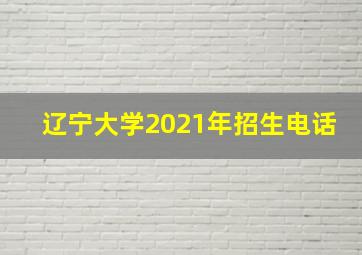 辽宁大学2021年招生电话