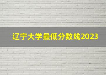 辽宁大学最低分数线2023