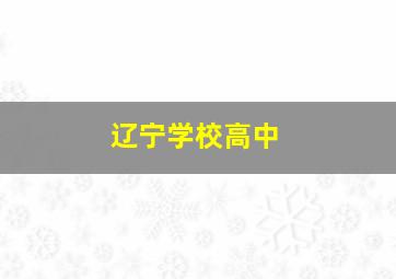 辽宁学校高中