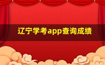 辽宁学考app查询成绩