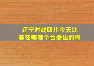 辽宁对战四川今天比赛在哪哪个台播出的啊