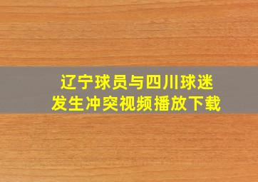 辽宁球员与四川球迷发生冲突视频播放下载