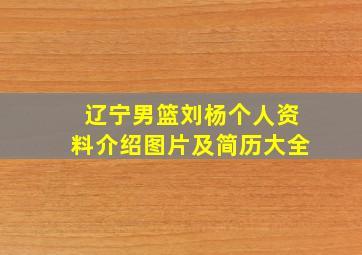 辽宁男篮刘杨个人资料介绍图片及简历大全