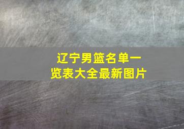 辽宁男篮名单一览表大全最新图片