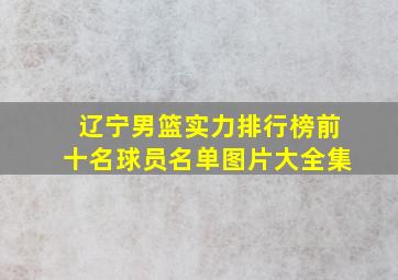 辽宁男篮实力排行榜前十名球员名单图片大全集