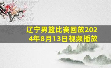 辽宁男篮比赛回放2024年8月13日视频播放