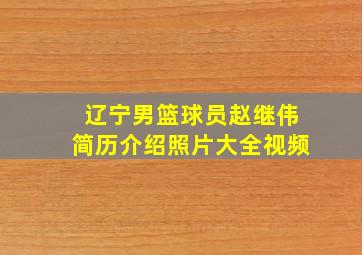 辽宁男篮球员赵继伟简历介绍照片大全视频