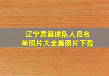 辽宁男篮球队人员名单照片大全集图片下载