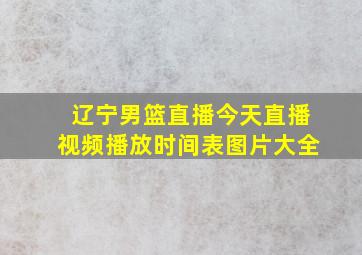 辽宁男篮直播今天直播视频播放时间表图片大全