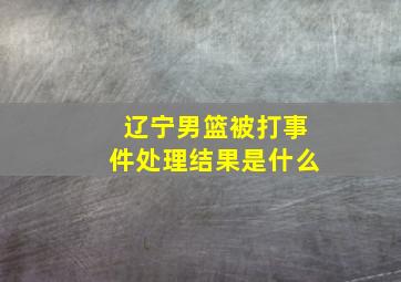 辽宁男篮被打事件处理结果是什么