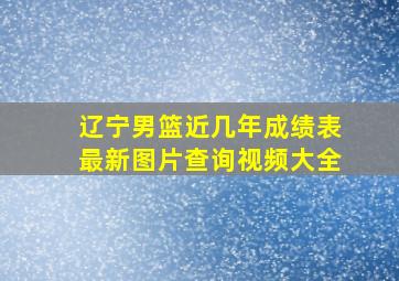 辽宁男篮近几年成绩表最新图片查询视频大全