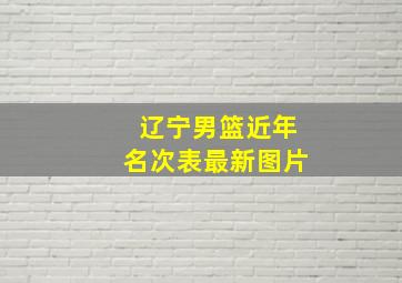 辽宁男篮近年名次表最新图片