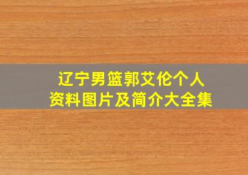 辽宁男篮郭艾伦个人资料图片及简介大全集