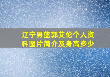 辽宁男篮郭艾伦个人资料图片简介及身高多少