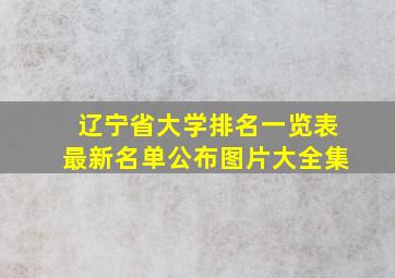 辽宁省大学排名一览表最新名单公布图片大全集