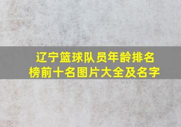 辽宁篮球队员年龄排名榜前十名图片大全及名字