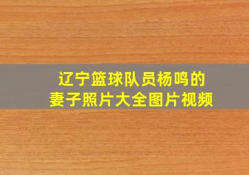 辽宁篮球队员杨鸣的妻子照片大全图片视频