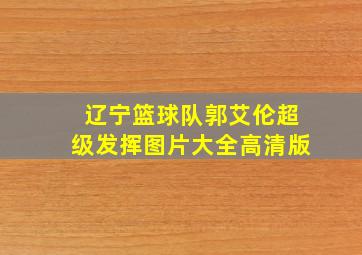 辽宁篮球队郭艾伦超级发挥图片大全高清版