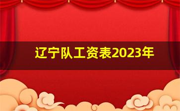 辽宁队工资表2023年