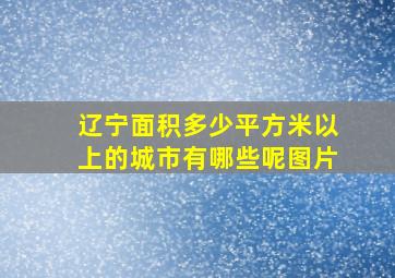 辽宁面积多少平方米以上的城市有哪些呢图片